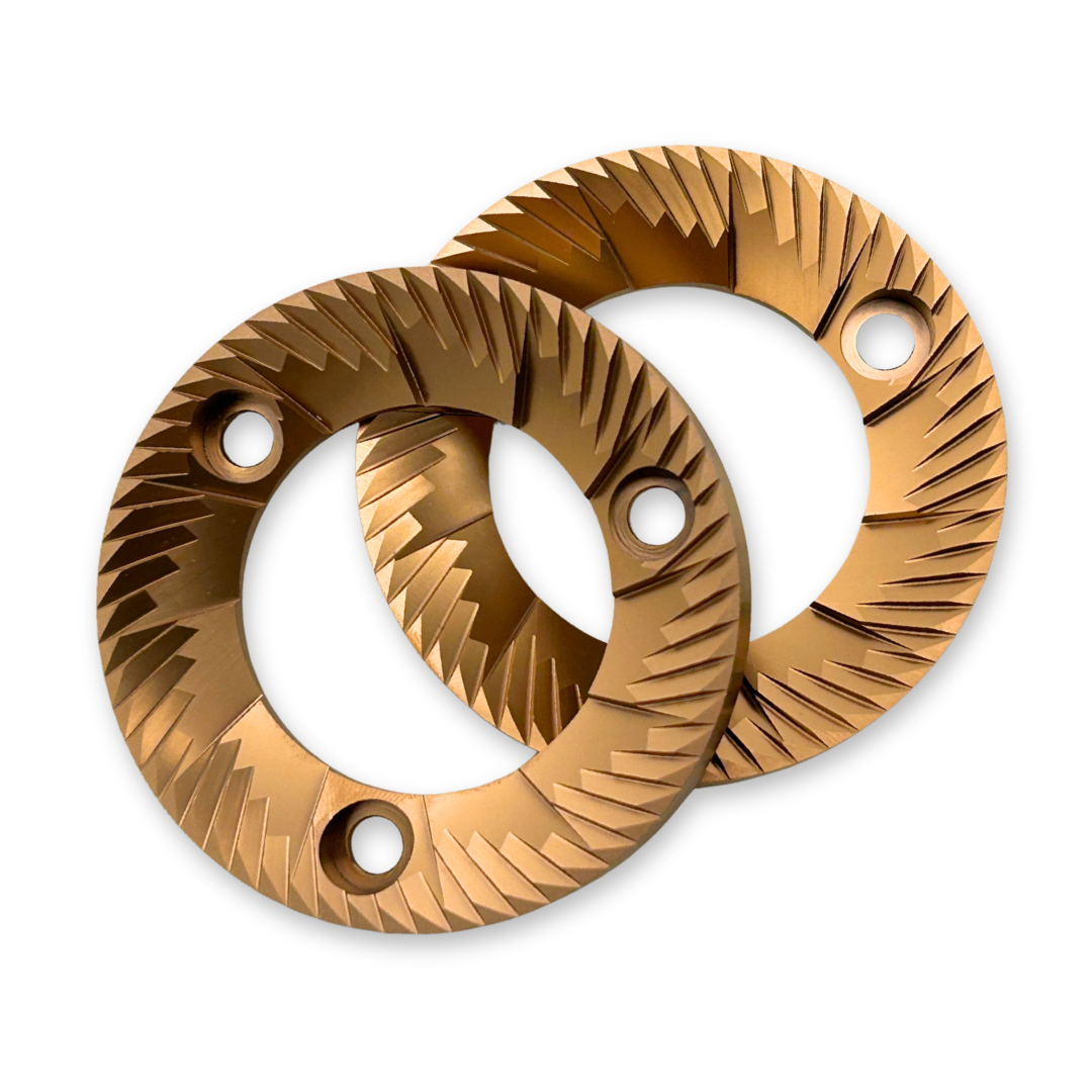 Red Titanium Flat Burrs